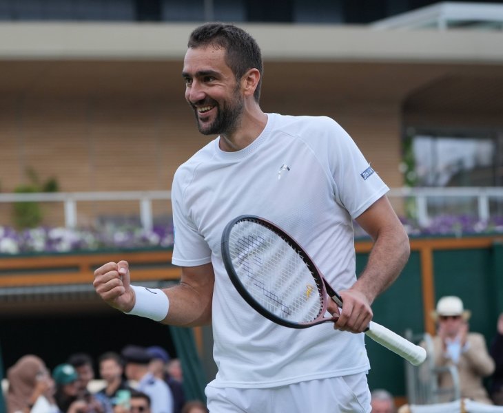 Marin Čilić sa sinom nakon pobjede