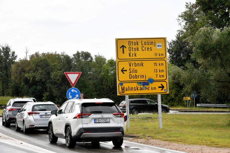 Prometna gužva na otoku Krku