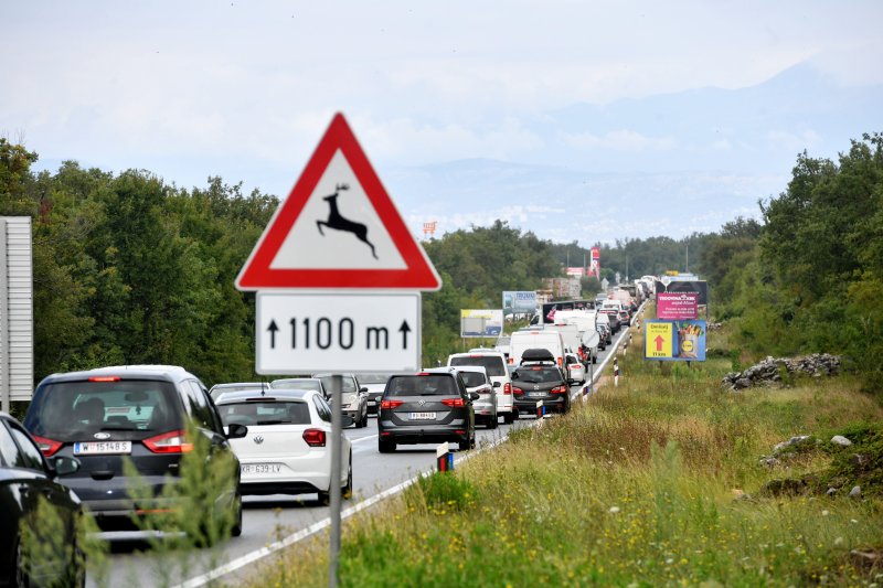Prometna gužva na otoku Krku