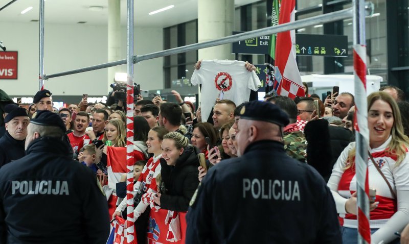 Doček rukometaša u Zračnoj luci Franjo Tuđman
