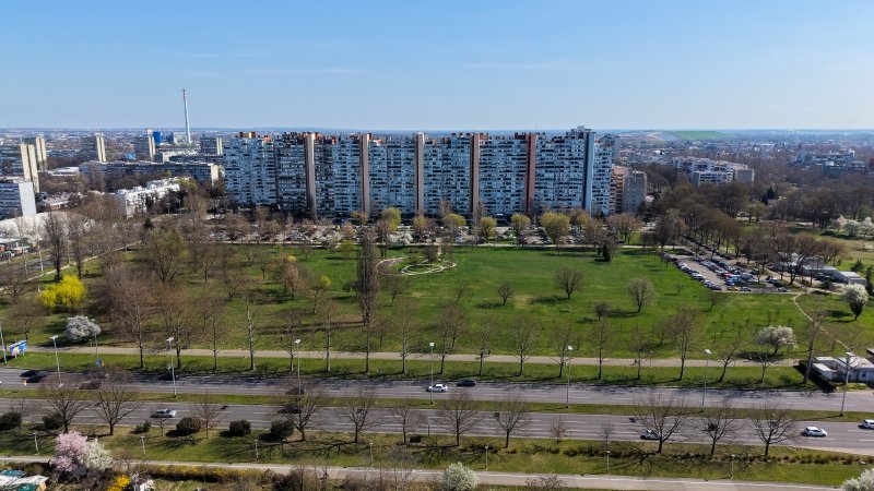 Zračna fotografija područja između Mamutice i naselja Siget