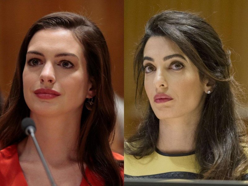 Anne Hathaway i Amal Clooney