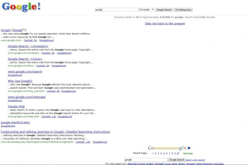 Google in 1998.