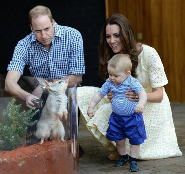 Princ William i Kate Middleton i princ George