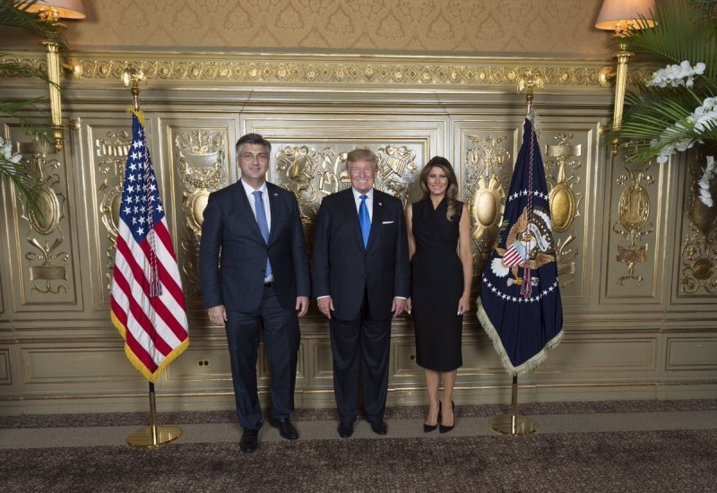 Andrej Plenković, Donald i Melania Trump