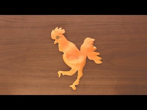 Pijetao - Orange Origami Art