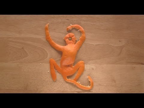 Majmun - Orange Origami Art