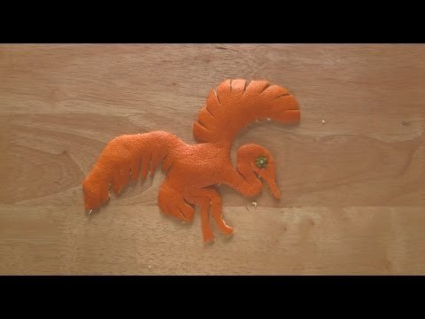 Bijela čaplja - Orange Origami Art