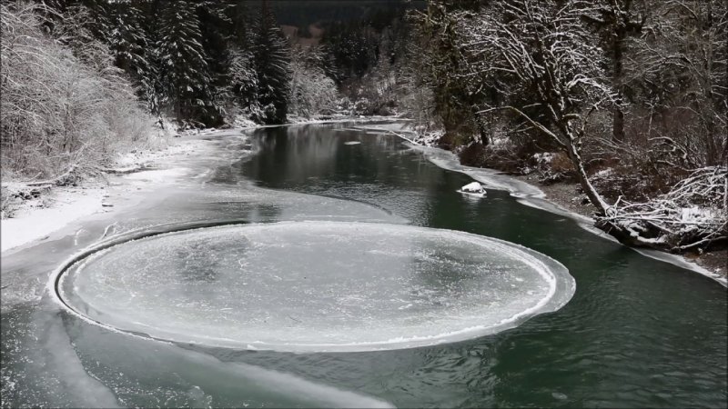 Čudni ledeni krugovi na rijekama
