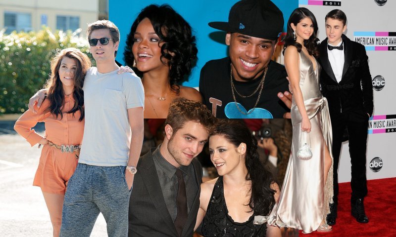 Kourtney Kardashian i Scott Disick, Rihanna i Chris Brown, Robert Pattinson i Kristin Stewart, Selena Gomez i Justin Bieber