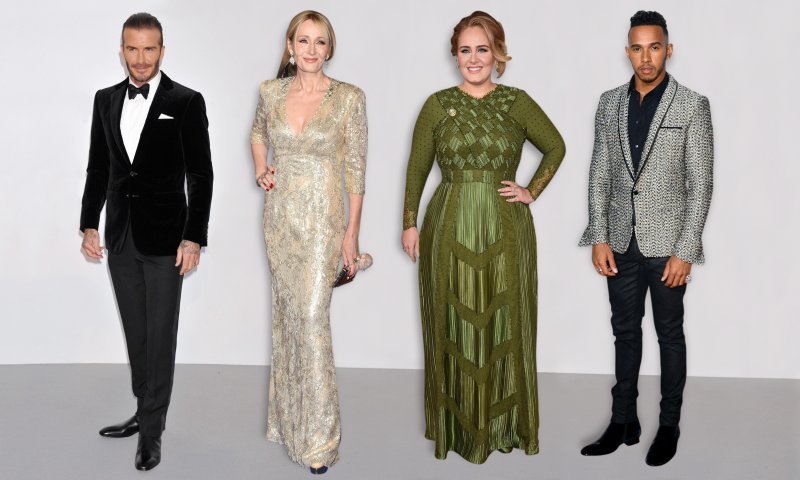 David Beckham, JK Rowling, Adele i Lewis Hamilton