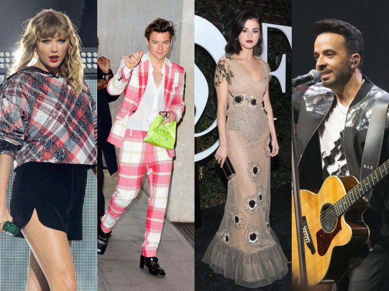 Taylor Swift, Harry Styles, Selena Gomez i Luis Fonsi