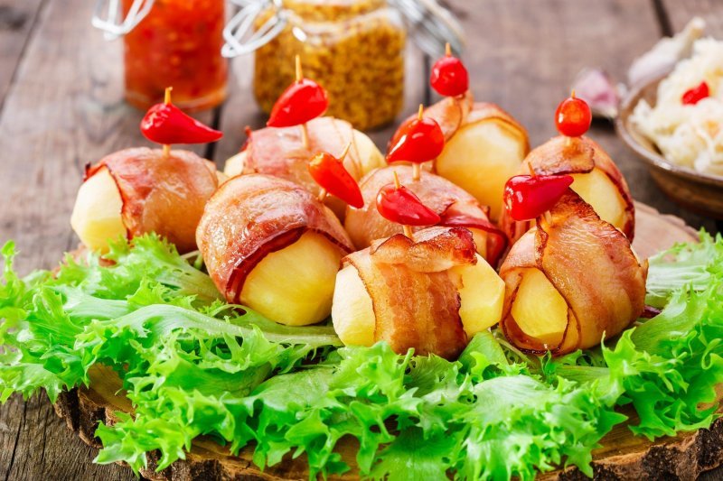 5. Pečeni krumpiri omotani slaninom