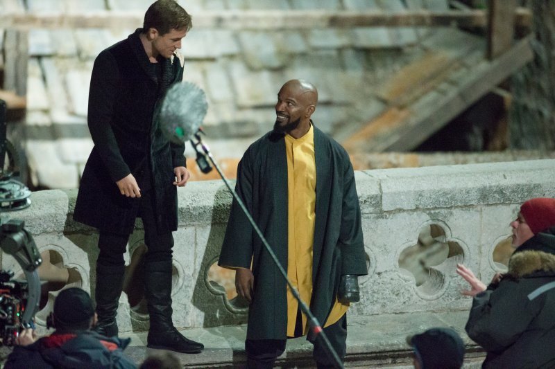 Jamie Foxx i Taron Egerton na snimanju 'Robina Hooda' u Dubrovniku