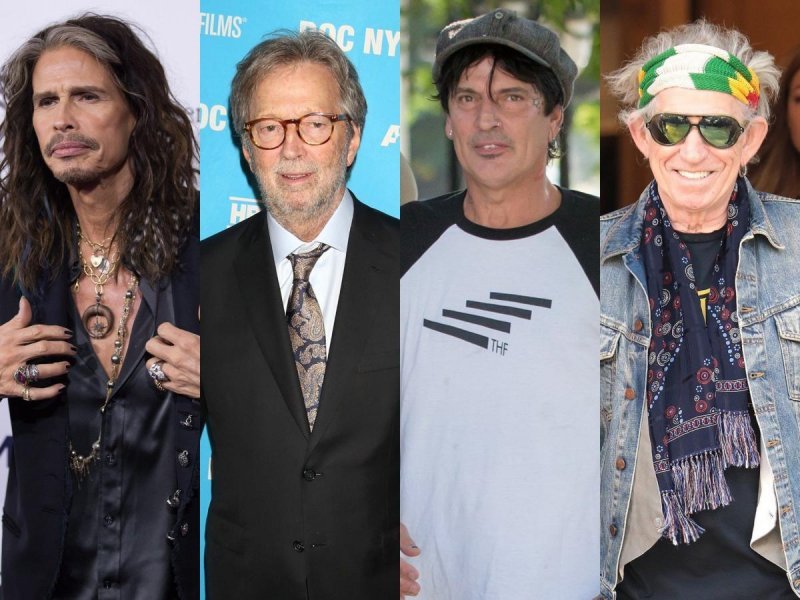 Steven Tyler, Eric Clapton, Tommy Lee, Keith Richards