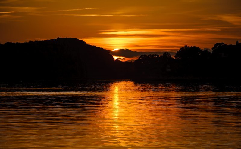 Zalazak sunca na šibenskoj rivi