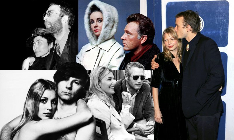 Yoko Ono i John Lennon, Elizabeth Taylor i Richard Burton, Sharon Tate i Roman Polanski, Joanne Woodward i Paul Newman, Michelle Williams i Heath Ledger