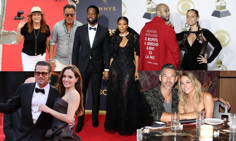 Bruce Springsteen i Patti Scialfa, Dwyane Wade i Gabrielle Union, Alicia Keys i Swizz Beatz, Angelina Jolie i Brad Pitt, Eddie Cibrian i LeAnn Rimes