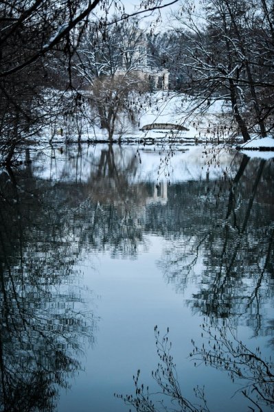 Idilični prizori parka Maksimir prekrivenog snijegom