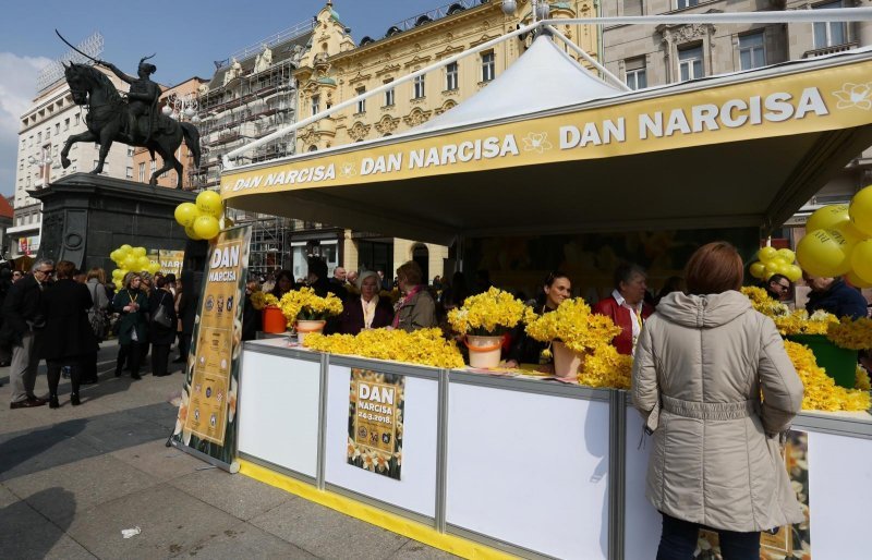 Obilježavanje Dana narcisa na Trgu bana Jelačića