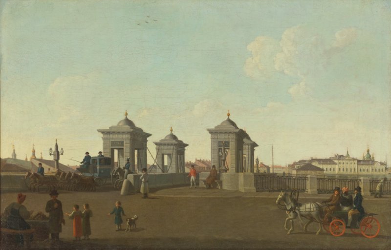 Benjamin Paterssen, Pogled na Obuhovski most preko rijeke Fontanke, 1793.