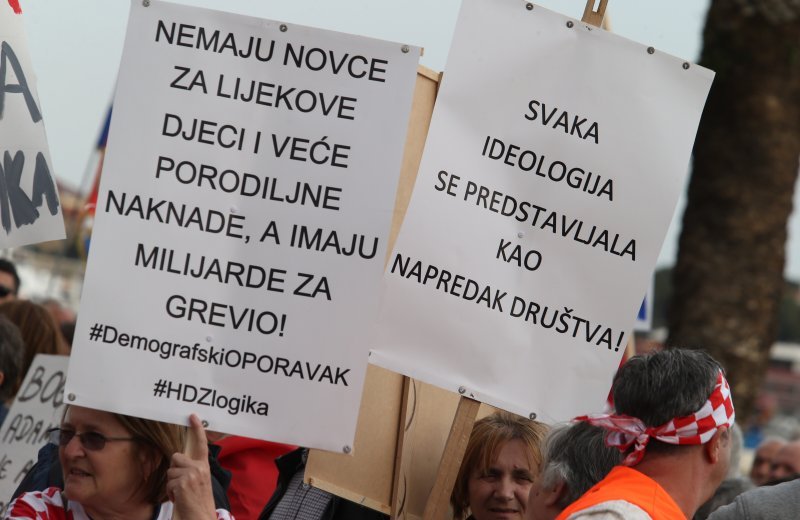 Prosvjed protiv Istanbulske konvencije u Splitu