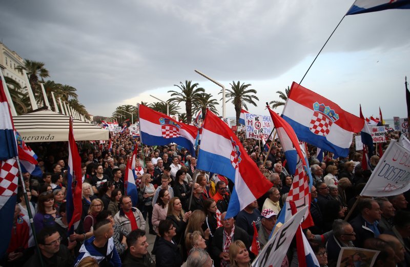 Prosvjed protiv Istanbuslke konvencije u Splitu
