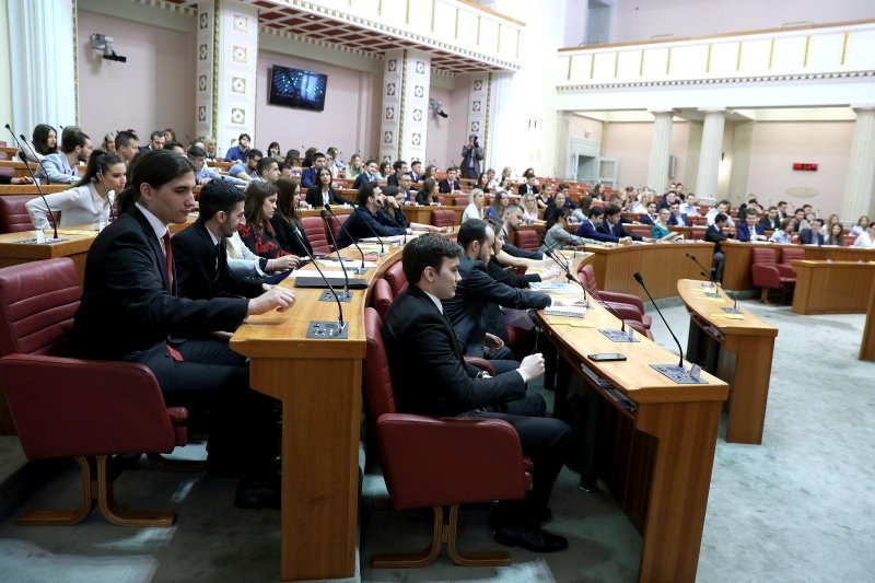 Studenti na simuliranoj sjednici Sabora RH