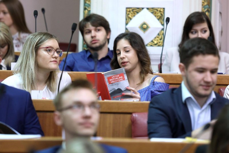 Studenti na simuliranoj sjednici Sabora RH