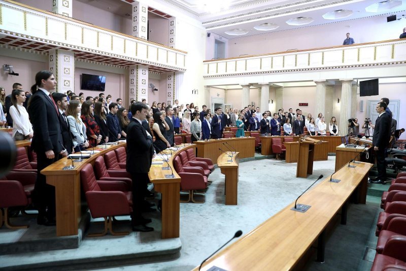 Studenti na simuliranoj sjednici Sabora RH