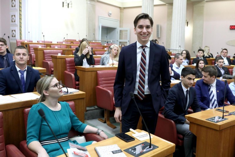 Studenti na simuliranoj sjednici Sabora RH