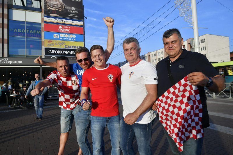 Hrvatski navijači i reprezentacija u Kalinjingradu
