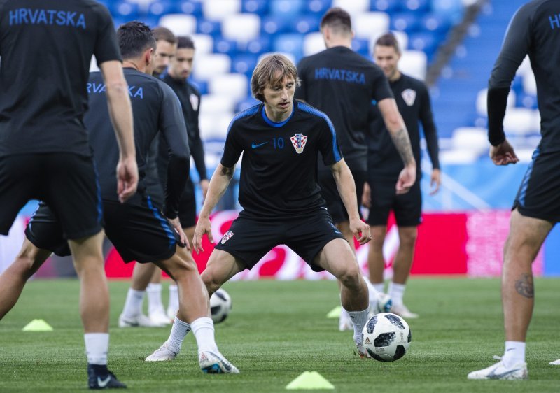 Zadnji trening Hrvatske prije Nigerije, Modrić