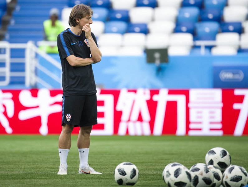 Zadnji trening Hrvatske prije Nigerije, Modrić