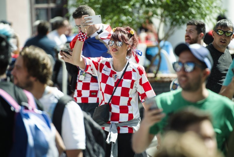 Navijači u gradu prije utakmice Hrvatska - Argentina