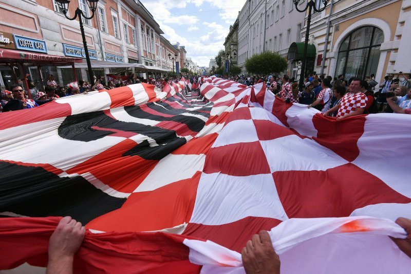 Navijači u gradu prije utakmice Hrvatska - Argentina