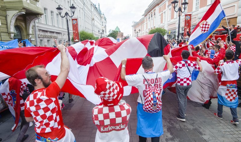 Navijači u gradu prije utakmice Hrvatska - Argentina