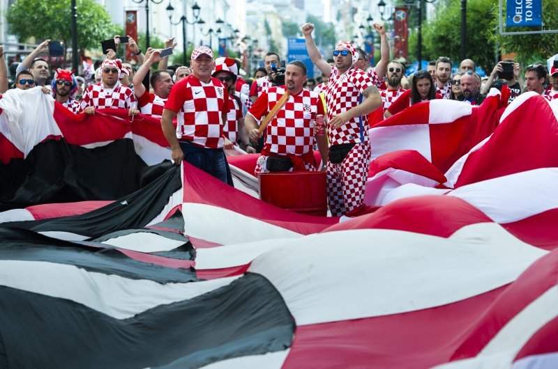 Navijači u gradu prije utakmice Hrvatska - Argentina