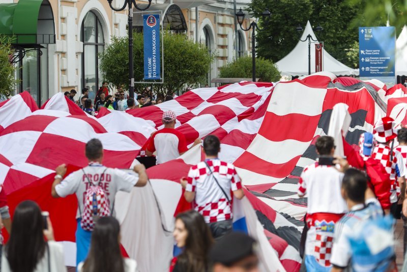 Navijači u gradu prije utakmice Hrvatska - Argentina