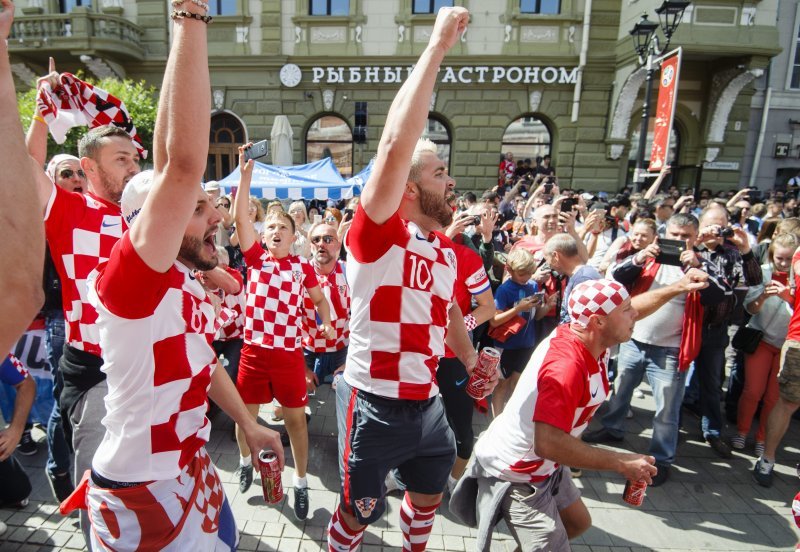 Navijači u gradu prije utakmice Hrvatska - Argentina