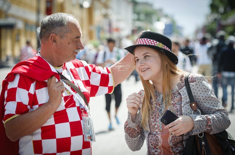 Navijači u gradu prije utakmice Hrvatska - Argentina