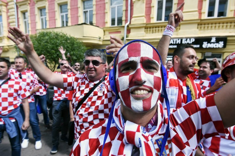 Navijači u gradu prije utakmice Hrvatska - Argentina