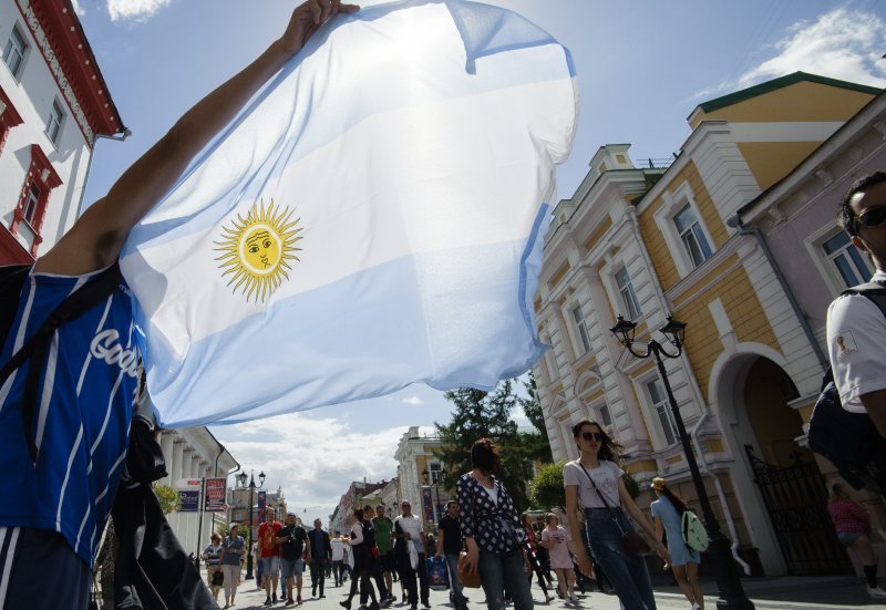 Navijači u gradu prije utakmice Hrvatska - Argentina