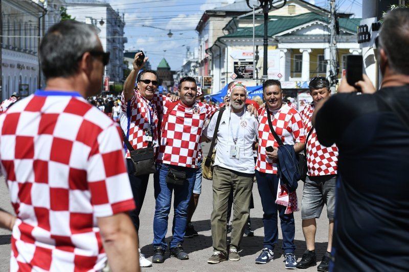 Navijači u gradu prije utakmice Hrvatska - Argentina