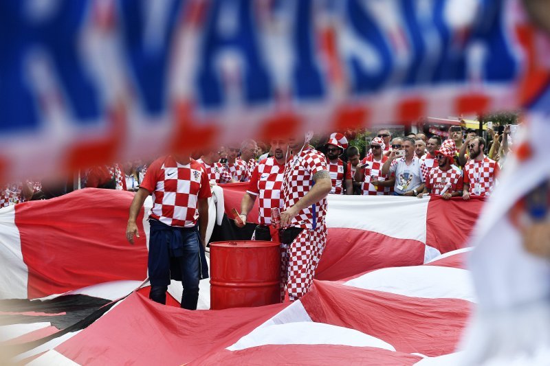 Navijači u gradu prije utakmice Hrvatska - Argentina