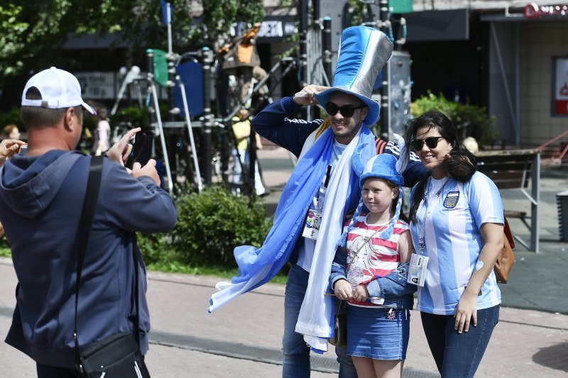 Navijači u gradu prije utakmice Hrvatska - Argentina