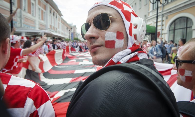 Navijači u gradu prije utakmice Hrvatska - Argentina