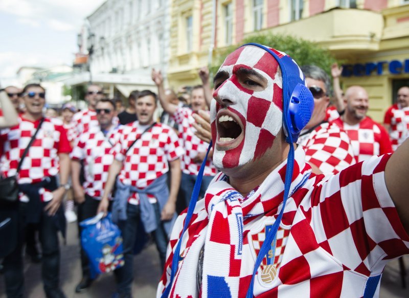 Navijači u gradu prije utakmice Hrvatska - Argentina