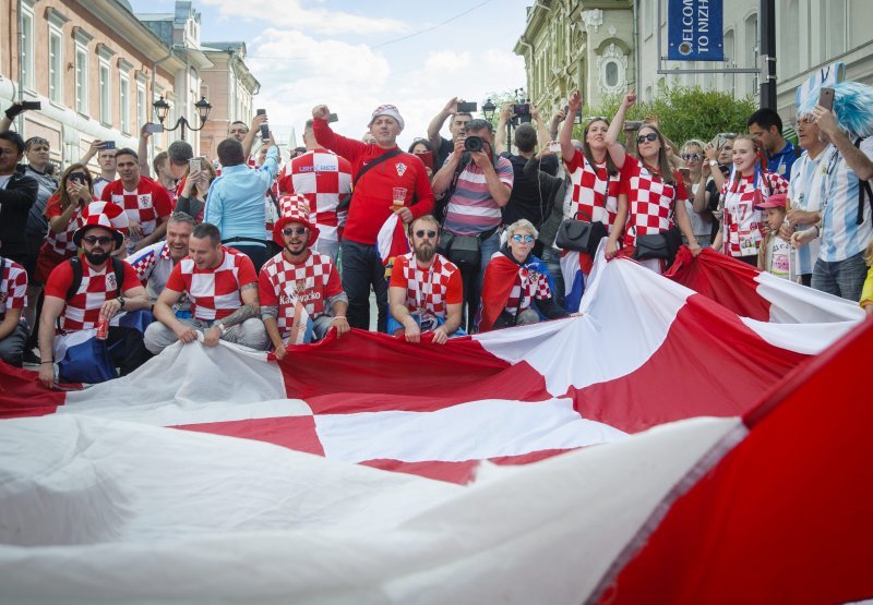 Navijači u gradu prije utakmice Hrvatska - Argentina