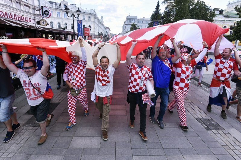 Navijači u gradu prije utakmice Hrvatska - Argentina